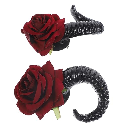 MERRYHAPY Horn-haarspangen Für Frauen Gothic-accessoires Teufelshörner-cosplay Kostüm-haar-schmuck Halloween-party-accessoires von MERRYHAPY