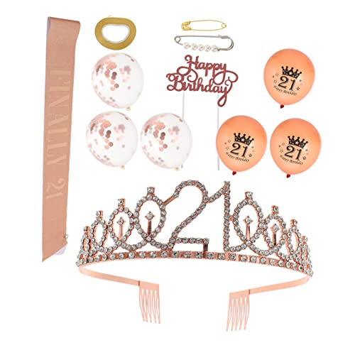 MERRYHAPY Geburtstagsdeko-set – Schärpe Und Krone Für Damen Foto-requisiten Für Mädchen Party-accessoires Für Frauen 10-teiliges Set MERRYHAPY Geburtstagsdeko-set – Schärpe Und Krone Für Damen Foto-requisiten Für Mädchen Party-accessoires Für Frauen 10-teiliges Set von MERRYHAPY