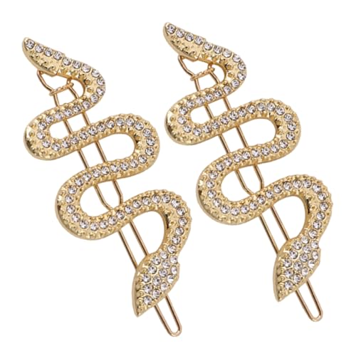 MERRYHAPY 2stücke Schlangenhaarspangen Aus Metall Mit Weißem Kleine Seitenspangen Für Damen Zum Stylen Und Abteilen Passend Für Hochzeit Und Partys von MERRYHAPY