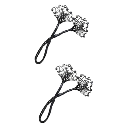 2st Black Swan Twist-clip Haarknotenformer Mit Strasssteinen Haarschmuck Für Frauen Hochzeit Haarknotenhersteller Für Teenager Glitzer-brötchen-clip Donut-maker Für Haare Stoff MERRYHAPY von MERRYHAPY