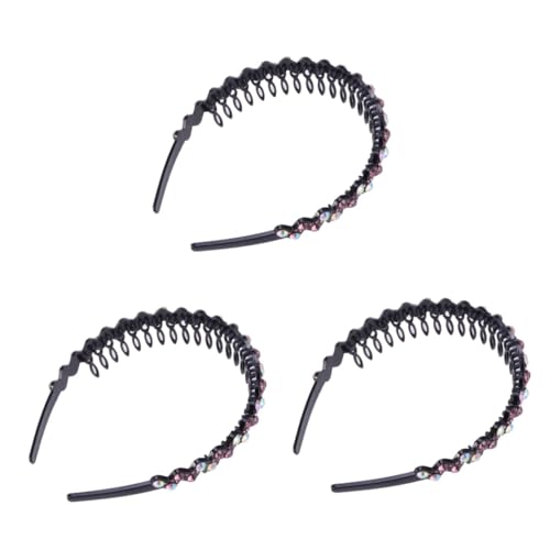 MERRYHAPY 3 Stücke Kristall Zahn Stirnband Haar Band Für Frauen Mädchen Party Anlässe Weihnachten von MERRYHAPY
