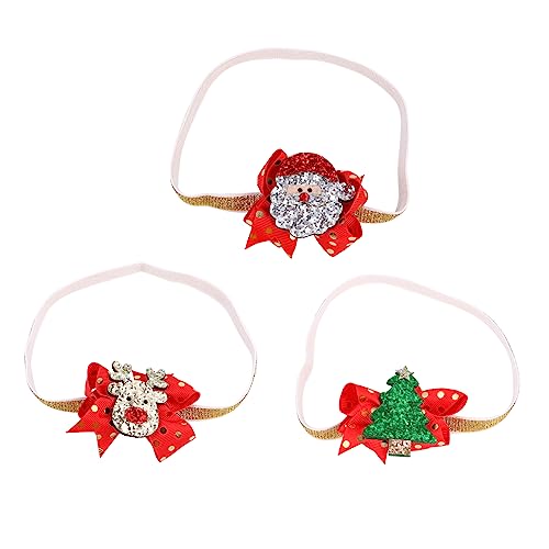 MERRYHAPY Stirnband Weihnachtsmuster Haarband Für Mädchen 3er Satz Haarschmuck Für Babys Und Kinder von MERRYHAPY