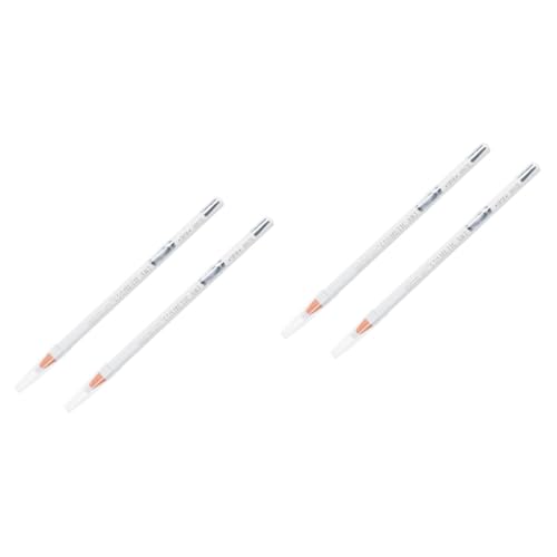 4 Stück Augenbrauenstift Brauenstift mit Eyeliner-Schablonen Auge zeichnen Make-up-Liner lipliner lippenkonturenstift lidschatten Highlighter-Make-up-Stift Seidenraupenstift Weiß MERRYHAPY von MERRYHAPY