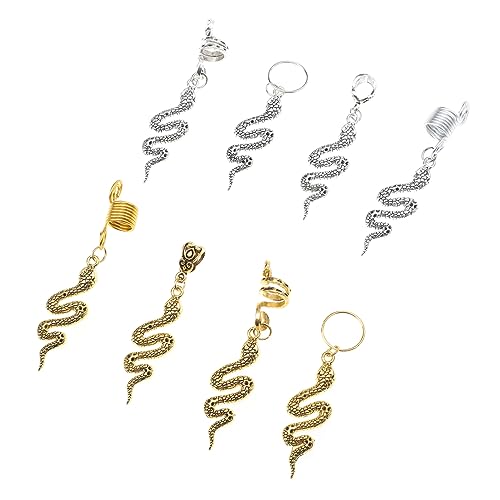 MERRYHAPY 8stücke Teiliges Dreadlocks Ringe Vintage Schlangendesign Für Stilvolle Frisuren Geeignet Für Partys Hochzeiten Und Modeschauen von MERRYHAPY