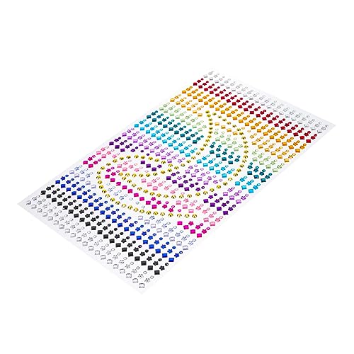 MERRYHAPY Strass-aufkleber Für Gesicht Augen Körper Selbstklebende Edelstein-aufkleber Make-up-bastelset Mehrfarbig Ohne Spuren Für Party Kostüm Hochzeit von MERRYHAPY