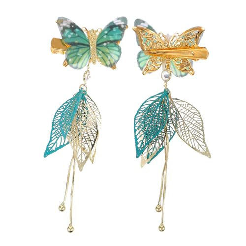 MERRYHAPY Vintage Schmetterlings Haarspangen mit Quasten für Damen Retro Haarnadeln im Chinesischen Stil Haarclips für Besondere Anlässe von MERRYHAPY