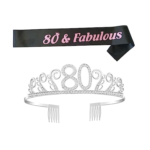 MERRYHAPY Strass Krone Haar Kamm Set Brief Druck Schärpe Geburtstag Kristall Dekorative Kopfbedeckung Elegante Etikette Gürtel MERRYHAPY Strass Krone Haar Kamm Set Brief Druck Schärpe Geburtstag Kristall Dekorative Kopfbedeckung Elegante Etikette Gürtel von MERRYHAPY