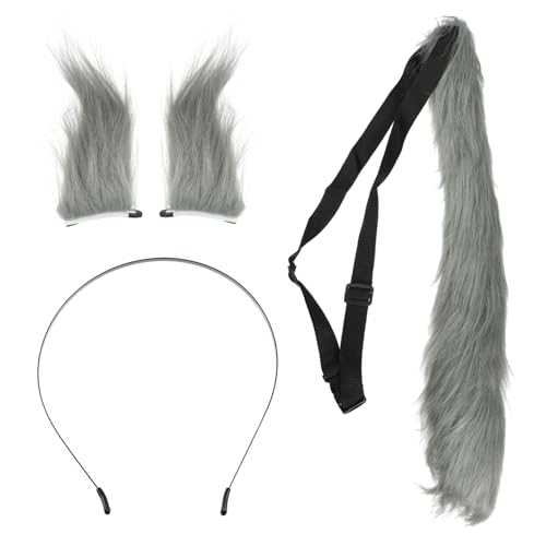 MERRYHAPY 1satz Cosplay Set Mit Fuchsohren Und Plüsch Haarschmuck Für Tierkostüme Dekoration Für Halloween Und Themenpartys Leicht Und Zu Tragen von MERRYHAPY