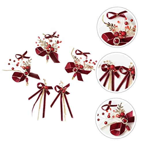 MERRYHAPY Haarnadel Ohrringe Mit Schleife Haarspange Set Chic Bobby Pin Eardrop Schmuck Set Für Hochzeit Party Frisuren von MERRYHAPY