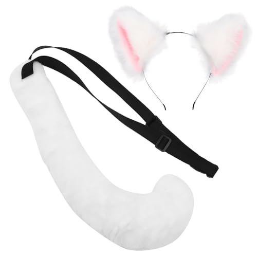 MERRYHAPY Tierohr-haarband Mit Katzenschwanz Stirnband-kostüm-set Party-dekorationen Für Kinder Exquisites Tierkostüm Zubehör Verkleidungskostüm Requisiten von MERRYHAPY