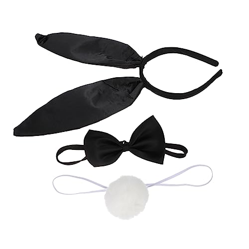 MERRYHAPY Hasenohren Kostüm Satz Mit Fliege Und Karneval Zubehör Für Erwachsene Originelles Hasen Cosplay Accessoire Einheitsgröße von MERRYHAPY