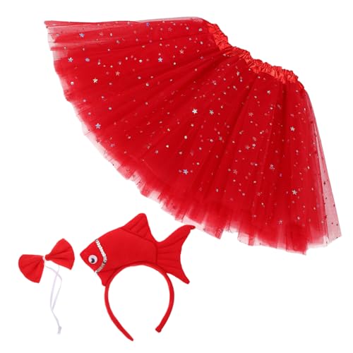 MERRYHAPY 1satz Junge Mädchen Plüsch- Tierkostüm Mit Fisch-stirnband Und Rock Süßes Meereswesen Cosplay Für Halloween-feiern Und Alltag von MERRYHAPY