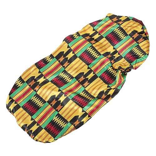 MERRYHAPY 1pc Satin gefüttert Schlafmütze Mädchen Duschhaube 2-lagige Komfortmütze für Frauen Geometrisch Gelb von MERRYHAPY