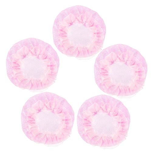 MERRYHAPY 10 Stk Brötchennetze abdecken Haarspangen für Damen Dutt Tänzerin Haarnetz Dutt-Haarnetz zum Tanzen Frauen haarschmuck gymkana tanzendes Haarknotennetz Brötchen Netze Ballett Rosa von MERRYHAPY