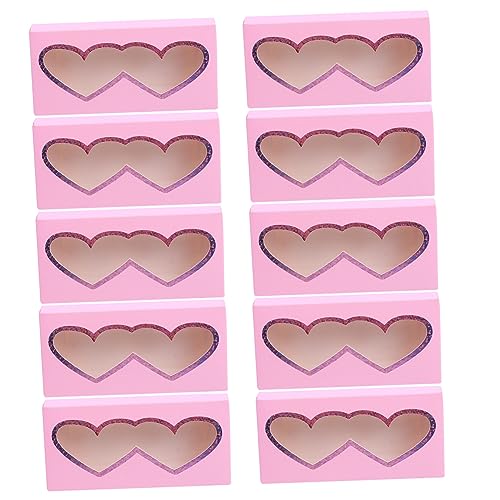 MERRYHAPY 10stücke Leere Wimpernboxen Mit Fenster Herzform Eyelash Organizer Für Falsche Wimpern Für Beautysalons Und Persönlichen Gebrauch von MERRYHAPY