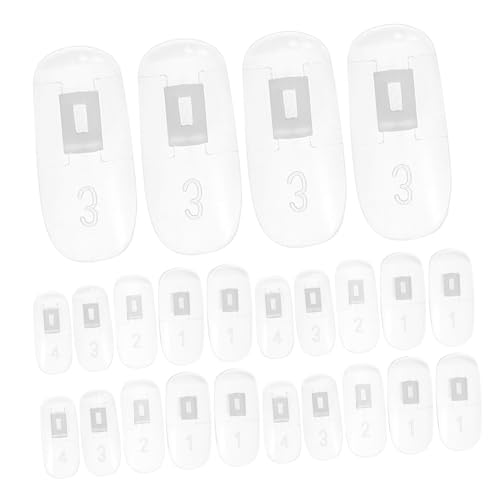 MERRYHAPY 100 Stück Teiliges Nail Art Übungsset Nagelspitzen aus Robustem Material Transparente Flexible Nagel Display Sticks für Gel Acryllack für Anfänger und Profis zur Nail Polish von MERRYHAPY