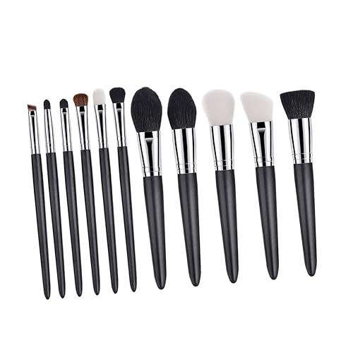 MERRYHAPY 11stücke Teiliges Make-up-set Aus Ziegenhaar Kosmetikpinsel Für Puder Cremes Flüssigkeiten Holzgriff Für Gesichtspuder Lidschatten Concealer von MERRYHAPY