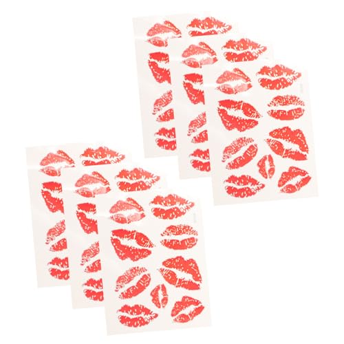 MERRYHAPY 12stücke Wasserdichte Temporäre Lippenmuster Aufkleber Für Körperdekoration Hautfreundliche Tattoos Für Gesicht Hals Brust Und Mehr Einfache Anwendung von MERRYHAPY