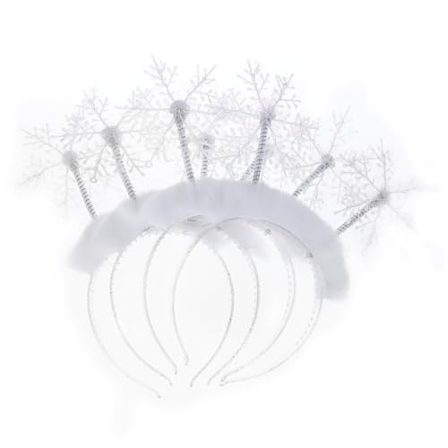 MERRYHAPY Haarreif Schnee 12 Schnee- -stirnband Headbopper Weihnachtskopf Bopper -stirnband Für Erwachsene -bopper Urlaubstasche Gefallen Weiß Stoff von MERRYHAPY