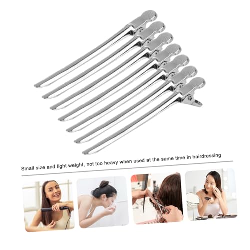 MERRYHAPY 12 Stück Teiliges Edelstahl Haarspangen mit Starker Fixierung Spitz Zulaufend für Damen und Herren Rostfreie Haarklammern zum Teilen und Stylen Praktisch für Friseure und Alltag von MERRYHAPY