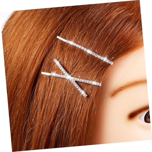 MERRYHAPY 12 Stück Teiliges Strass Haarspangen X und Geradeform Hochwertige Metall Haarnadeln mit Klaren Kristallen für Hochzeit Braut und Festliche Anlässe Damen Haarschmuck von MERRYHAPY