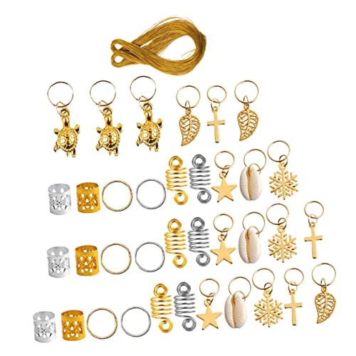 MERRYHAPY 121stücke Dreadlocks Ringe Mit Metallanhängern Hohe Qualität Haarschmuck Für Zöpfe Dekorative Haarringe Leichte Und Vielseitige Haaraccessoires Für Festivals Und Partys von MERRYHAPY