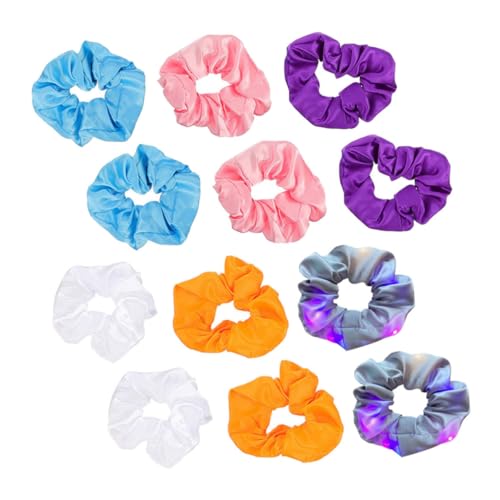 MERRYHAPY 12stücke Leuchtende Haar-accessoires Elastische Haargummis Für Mädchen Fluoreszierende Haar-dekorationen Für Partys Kostümpartys Hochzeiten Wiederverwendbar Attraktiver Look von MERRYHAPY