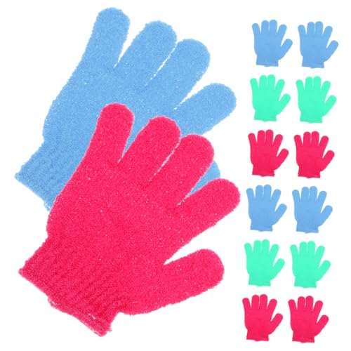 MERRYHAPY Bade-peeling-duschhandschuhe 14-teiliges Set in 8 Farben Handschuhe Fürs Bad Mit Fäustling Handtuch Peeling-handtuch Für Damen Und Herren von MERRYHAPY