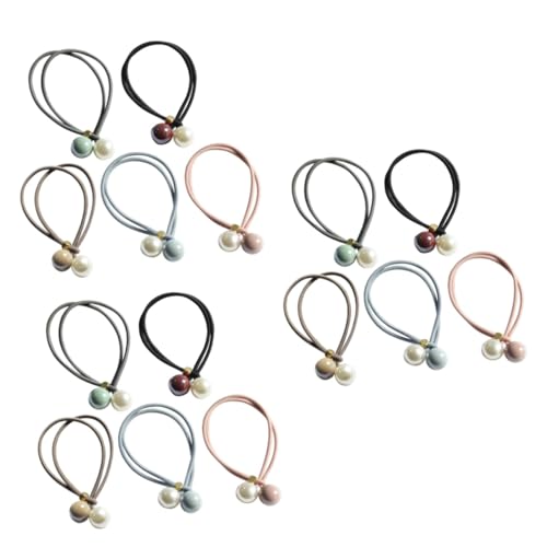 MERRYHAPY 15 Stk Haargummi Perle Stutzenhalter Gummiband Pferdeschwanz-halter-krawatte Mädchen Kopfschmuck Krawatte Colorful von MERRYHAPY