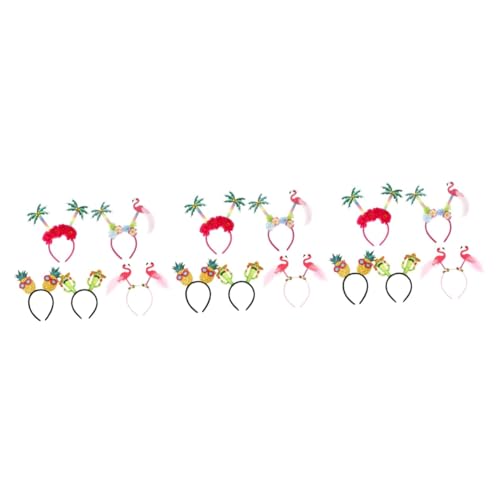 MERRYHAPY 15 Stk Hawaiianisches Stirnband hawaiianische Kopfbedeckungen tropische Kopfbedeckung Hawaii- haarreif flamingo ananas kopfschmuck Cosplay-Haarreifen Party-Haarbänder Plastik von MERRYHAPY