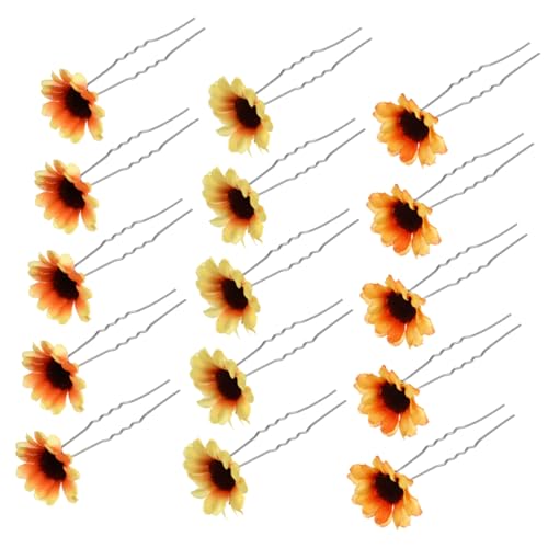 MERRYHAPY 15 Stück Charmante Sonnenblumen-haarnadeln Kinder-haarspangen Diy-haar-accessoires Für Bastelprojekte von MERRYHAPY
