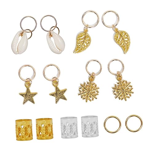 MERRYHAPY Einzigartiges Design Dreadlock Ringe Set Haar Manschetten Haar Rohr Schmuck Für Frauen Männer Dekorative von MERRYHAPY