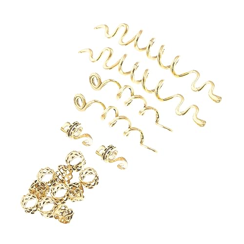 MERRYHAPY 16stücke Damen Spirale Dreadlock Ringe Metall Haar Clips Für Zöpfe Bartzöpfe Flechten Zubehör von MERRYHAPY