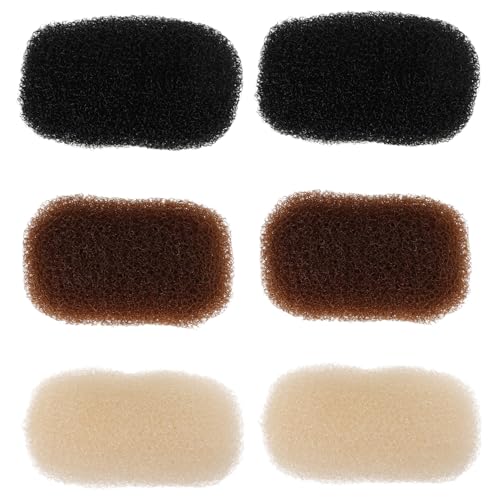 MERRYHAPY 18 Stk Haar-booster Volumengebende Haarspangen Schwammhaar Haarbüschel Haarspangenmacher Schwarz Einsetzen Werkzeuge Zum Flechten Von Haaren Haar Kopfkissen Puffhaarkopf Nylonseide von MERRYHAPY