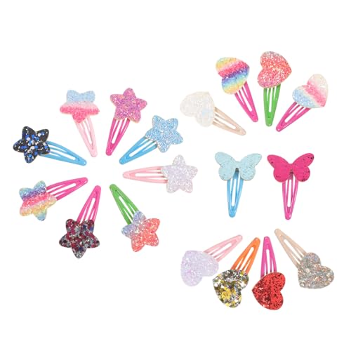MERRYHAPY 18stücke Teiliges Bunte Haarspangen Für Junge Mädchen Süße Sternen Und Herz-designs Rutschfeste Haarklammern Für Mädchen Als Zu Geburtstagen Oder Feiertagen von MERRYHAPY