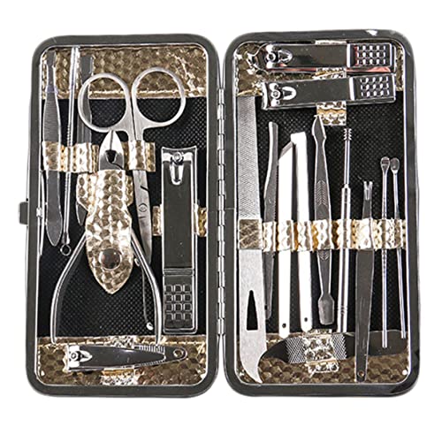 MERRYHAPY 19stücke Teiliges Multifunktions-nagelpflegeset Aus Tragbares Maniküre Und Pediküre-set Für Männer Und Für Zuhause Und Unterwegs von MERRYHAPY