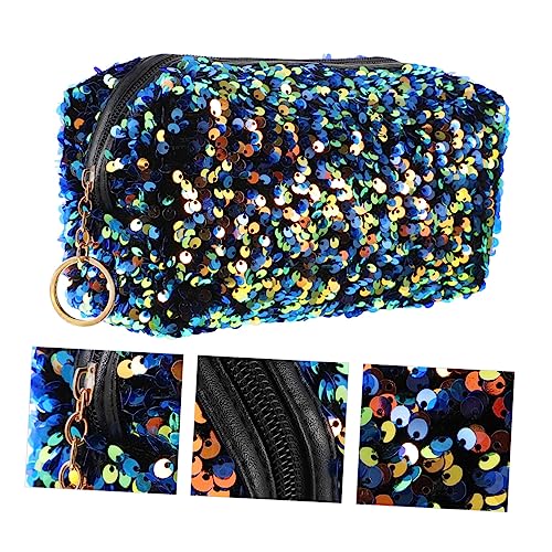 MERRYHAPY Quadratische Aufbewahrungstasche Mit Pailletten Für Damen Tragbare Kosmetiktasche Reise-kulturtasche Kosmetikbeutel Damen Make-up-Tasche von MERRYHAPY