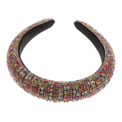 MERRYHAPY Breiter Flanell-haarreifen Mit Bunten Strasssteinen Für Damen Und Mädchen Haarschmuck-accessoire Für Partys Und Besondere Anlässe von MERRYHAPY