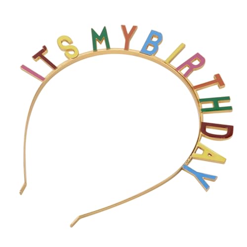 MERRYHAPY Haarband Mit Dem Wort „geburtstag“ 1 Stück Legierung Alphabet Party-haarreif Für Geburtstagsfeiern von MERRYHAPY
