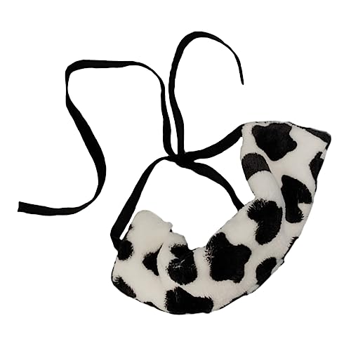 MERRYHAPY 1stück Plüsch Haartie Haarband Haardekoration Für Frauen Kreatives Kuhmuster Vielseitig Als Halskragen Verwendbar Für Herbst Und Winter Veranstaltungen von MERRYHAPY