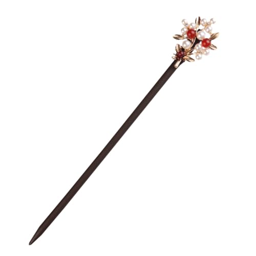 MERRYHAPY Holz-haarstab Retro Verziert Mit Perlen Und Achat Antiker Haarstab Haar-accessoire Für Partys Festivals Fotografie Und Zeremonien von MERRYHAPY