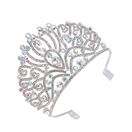 MERRYHAPY Braut Strass Krone Hochzeit Kopfbedeckung Kristall Kopfschmuck Schickes Haarband Band Für Hochzeitsschmuck von MERRYHAPY