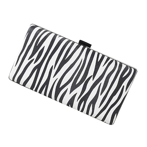 MERRYHAPY 1Stück Zebra-Strich Abendtasche für Damen Fashion PU Handtasche für Partys Tragbare Kosmetiktasche mit Praktischem Verschluss für Persönliche Gegenstände und Schmuck von MERRYHAPY