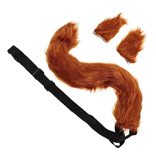 MERRYHAPY 1satz Faux Fuchs Ohren Haaraccessoires Niedliche Haarclips Mit Schwanzclip Für Halloween Cosplay Kostümpartys Adorable Kopfbedeckung Für Mädchen Und Frauen von MERRYHAPY
