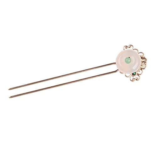 MERRYHAPY Retro Haarstab Weißer Achat Duft Klassische Haarnadel U-form Mädchen Kopfschmuck Für Mitteldickes Dickes Haar Hochzeit Party Anlass von MERRYHAPY
