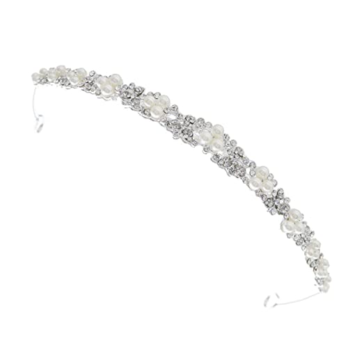 MERRYHAPY Haarreifen Trachten Haarband Damen Perlenhaarreifen Damen Glänzende Strass-haarreifen Für Hochzeit Party von MERRYHAPY
