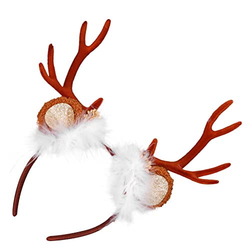MERRYHAPY Geweih-haarband Mit Schleife Schickes Haarband Für Weihnachtsfeiern Bars Erwachsene Und Kinder von MERRYHAPY