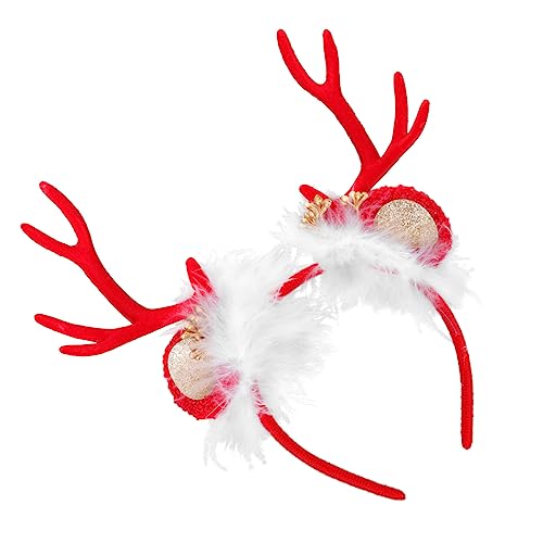 MERRYHAPY Weihnachtskopfschmuck Geweih-haarband Kreativer Kinderkopfschmuck Party-haarschmuck Aus Harz Und Stoff von MERRYHAPY
