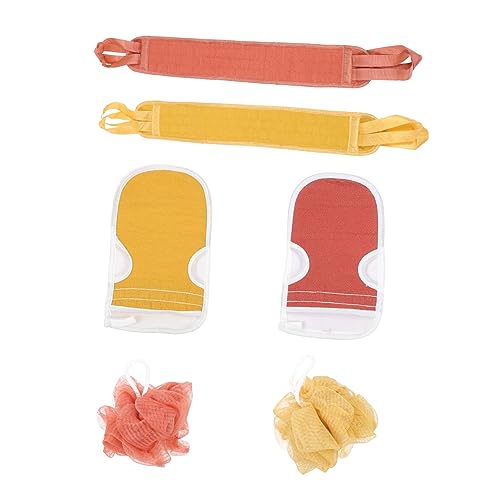 MERRYHAPY Komplettes Badetuch-Set Peeling-Handschuhe Rückenschrubber langes Handtuch für ein luxuriöses und sanftes Peeling von MERRYHAPY