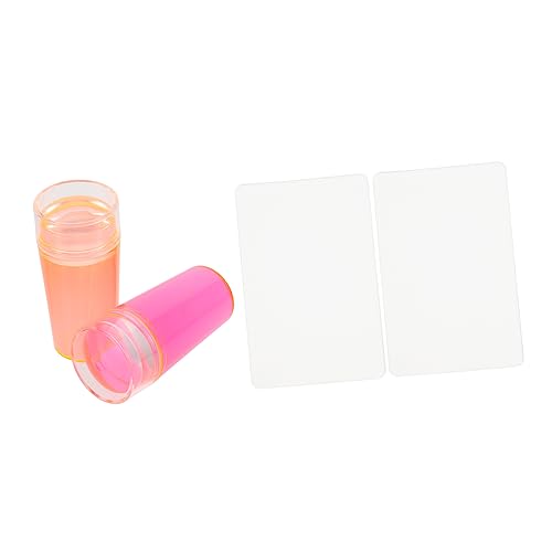 MERRYHAPY Silikon Nagelkunst Stempel 2 Sätze Schaber Druckstempel Für Maniküre Werkzeug Transferzubehör von MERRYHAPY
